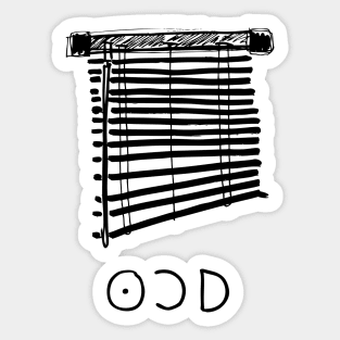 OCD Doodle Black Sticker